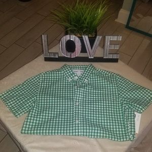 Boys Button Down Plaid Shirt
